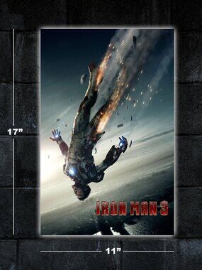 Iron Man 3 movie poster 11x17 art print merch marvel Robert Downey Jr Tony Stark